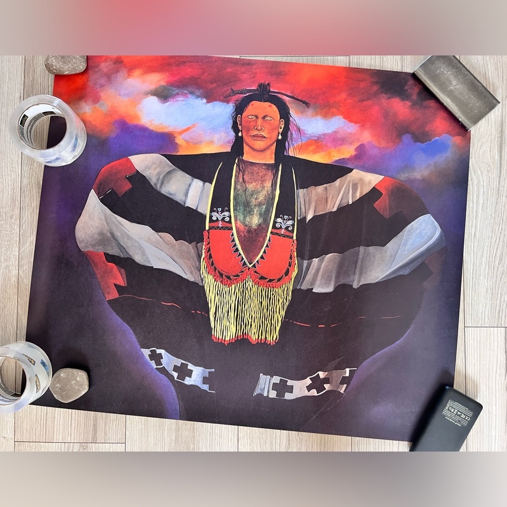 Native American Indian Print Art Poster
